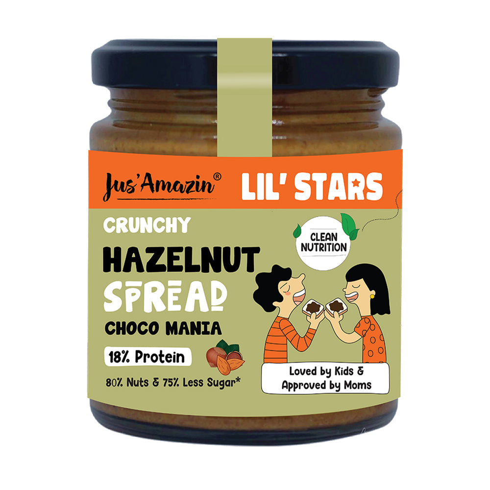 Lil'Star Crunchy Hazelnut Spread-Choco Mania (200 g Glass Jar)