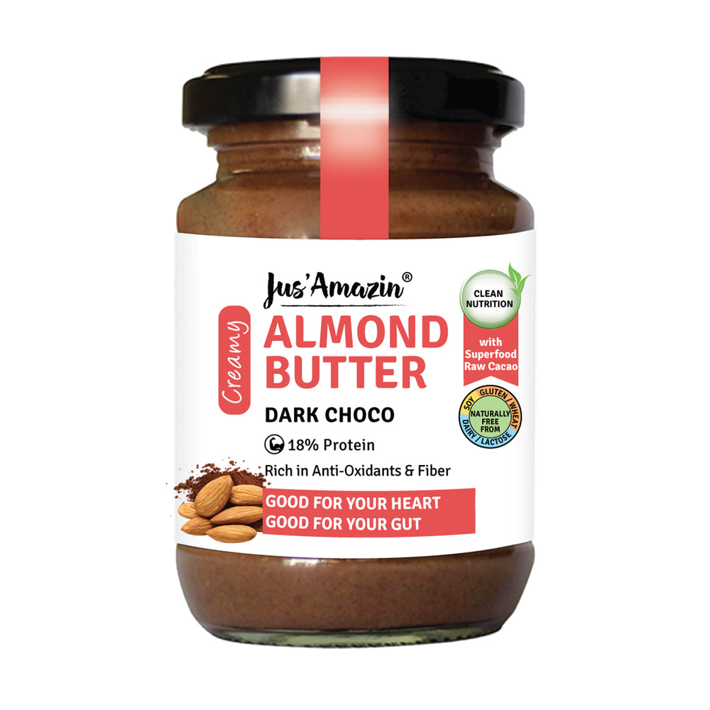
                  
                    Almond Butter Dark Choco with Anti-oxidant Rich Organic Raw Cacao & Jaggery - (200 g Glass Jar)
                  
                
