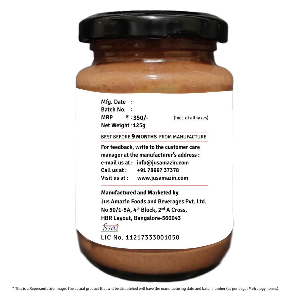 
                  
                    Almond Butter Dark Choco with Anti-oxidant Rich Organic Raw Cacao & Jaggery - (125 g Glass Jar)
                  
                