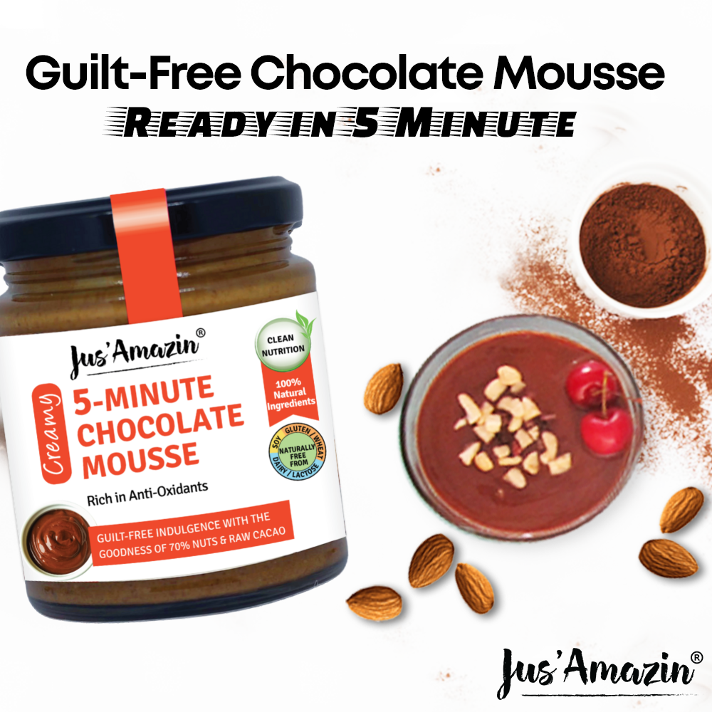 
                  
                    5-Minute Chocolate Mousse (200g Glass Jar) | Only 5 Ingredients, 100% Natural | 70% Nuts & Raw Cacao| Zero Additives | Vegan & Dairy Free
                  
                