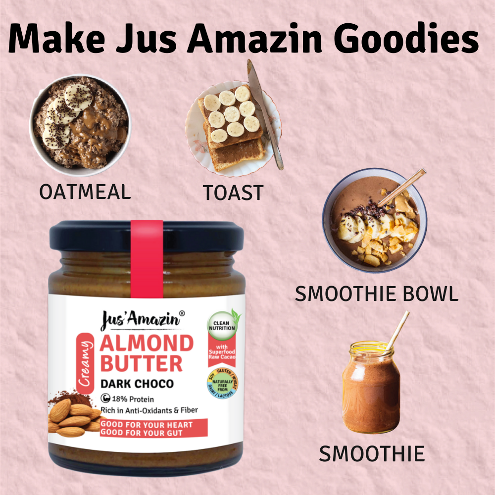 
                  
                    Almond Butter Dark Choco with Anti-oxidant Rich Organic Raw Cacao & Jaggery - (200 g Glass Jar)
                  
                