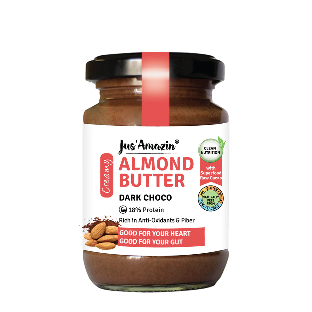 
                  
                    Almond Butter Dark Choco with Anti-oxidant Rich Organic Raw Cacao & Jaggery - 125 g
                  
                