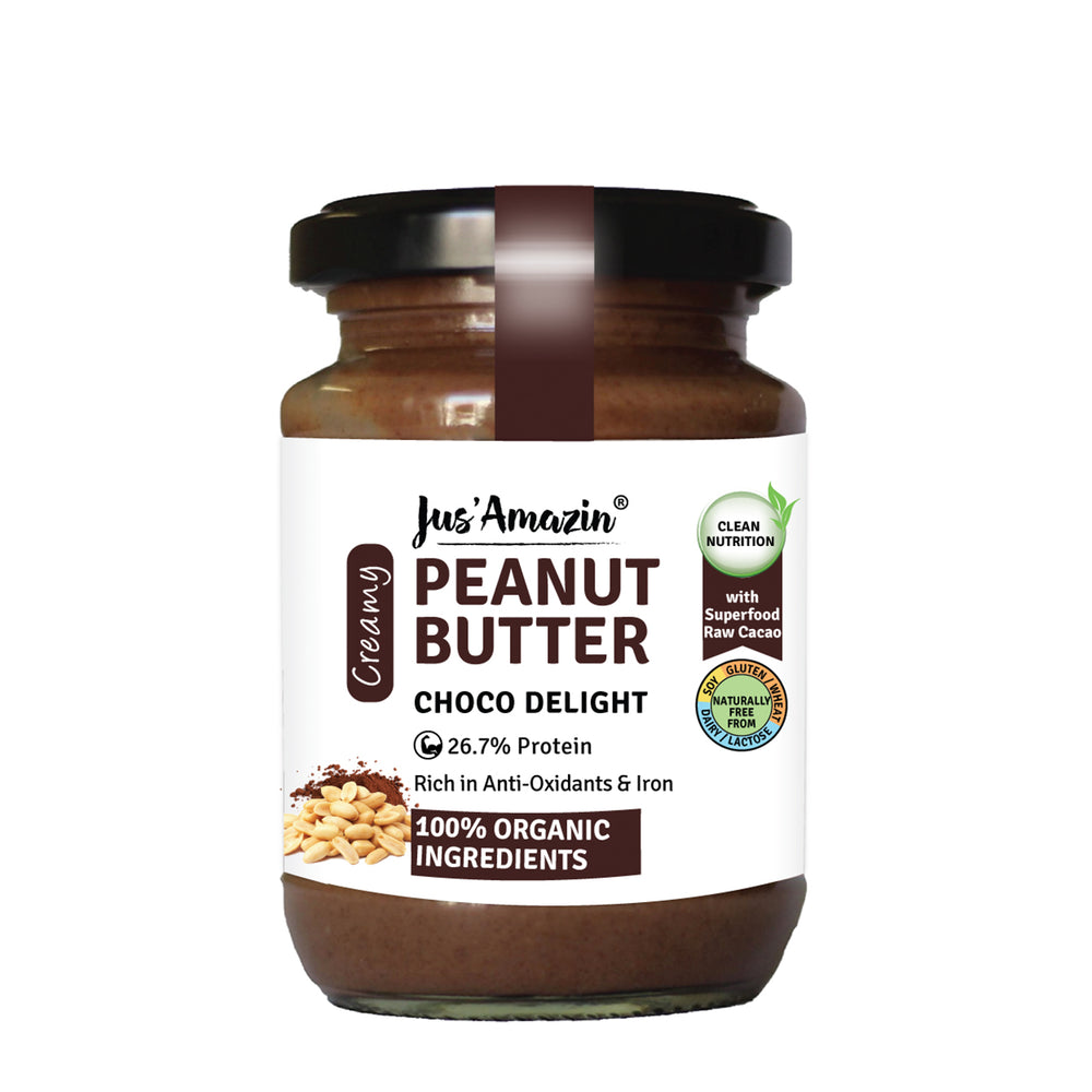 Organic Peanut Butter Choco Delight With Anti-Oxidant Rich Organic Cacao - 125 g