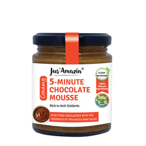 5-Minute Chocolate Mousse (200g) | Only 5 Ingredients, 100% Natural | 70% Nuts & Raw Cacao| Zero Additives | Vegan & Dairy Free
