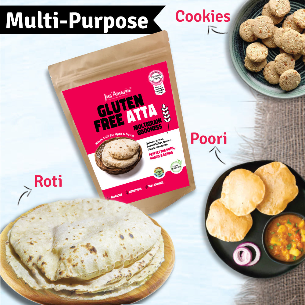 Gluten-Free Atta | Lab Certified and Safe | Buy Online Now – Jus Amazin