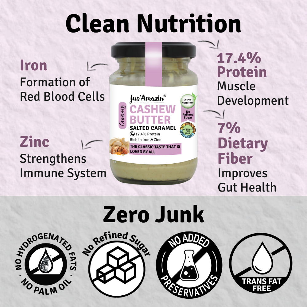 Cashewnut Butter | Cashewnut, Organic Jaggery & Organic Rock Salt - 125 g