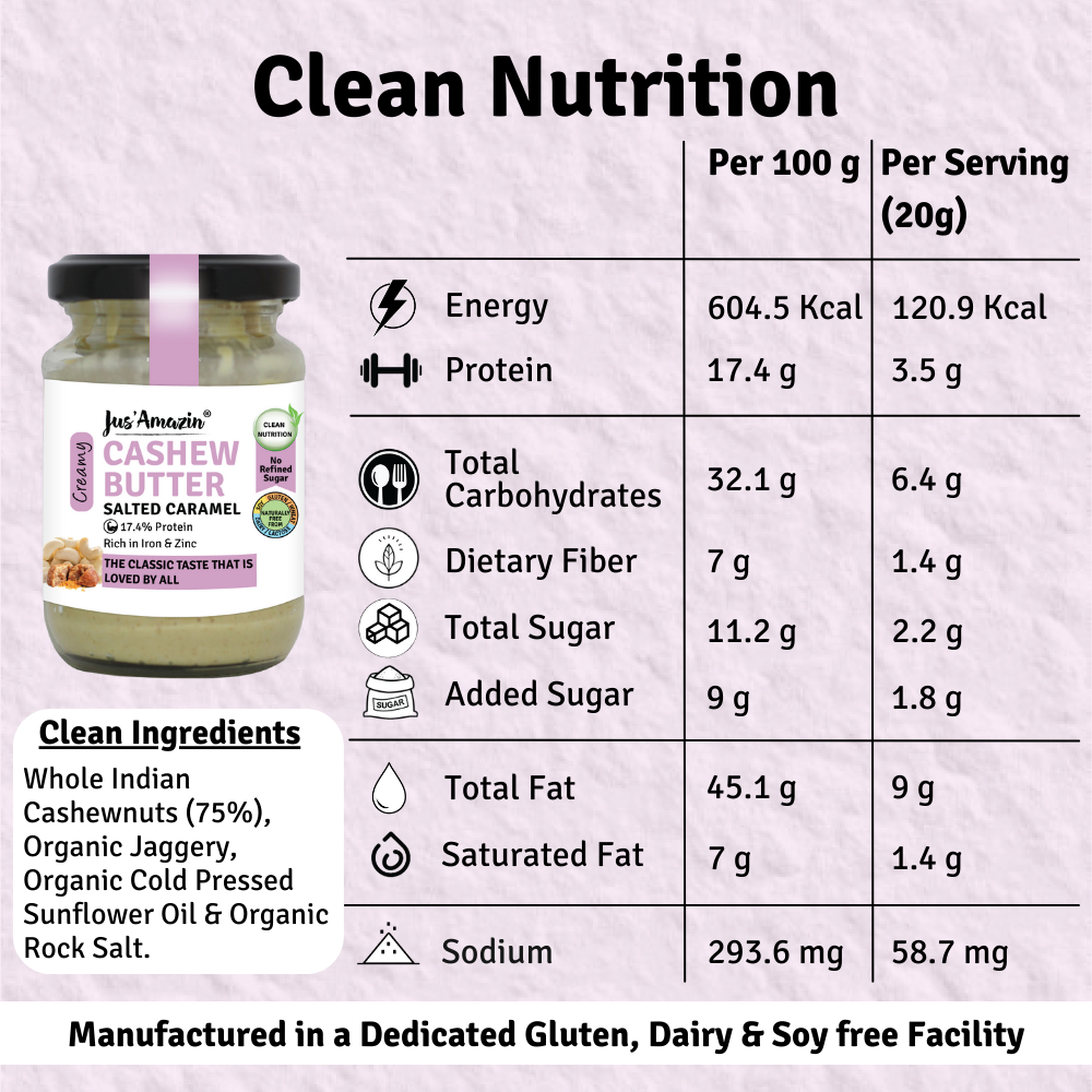 Cashewnut Butter | Cashewnut, Organic Jaggery & Organic Rock Salt - 125 g
