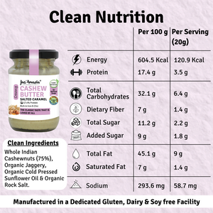 Cashewnut Butter | Cashewnut, Organic Jaggery & Organic Rock Salt - 125 g
