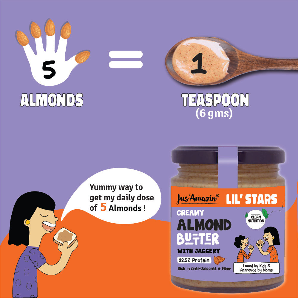 
                  
                    Lil' Stars Creamy Almond Butter with Jaggery - 200 g
                  
                