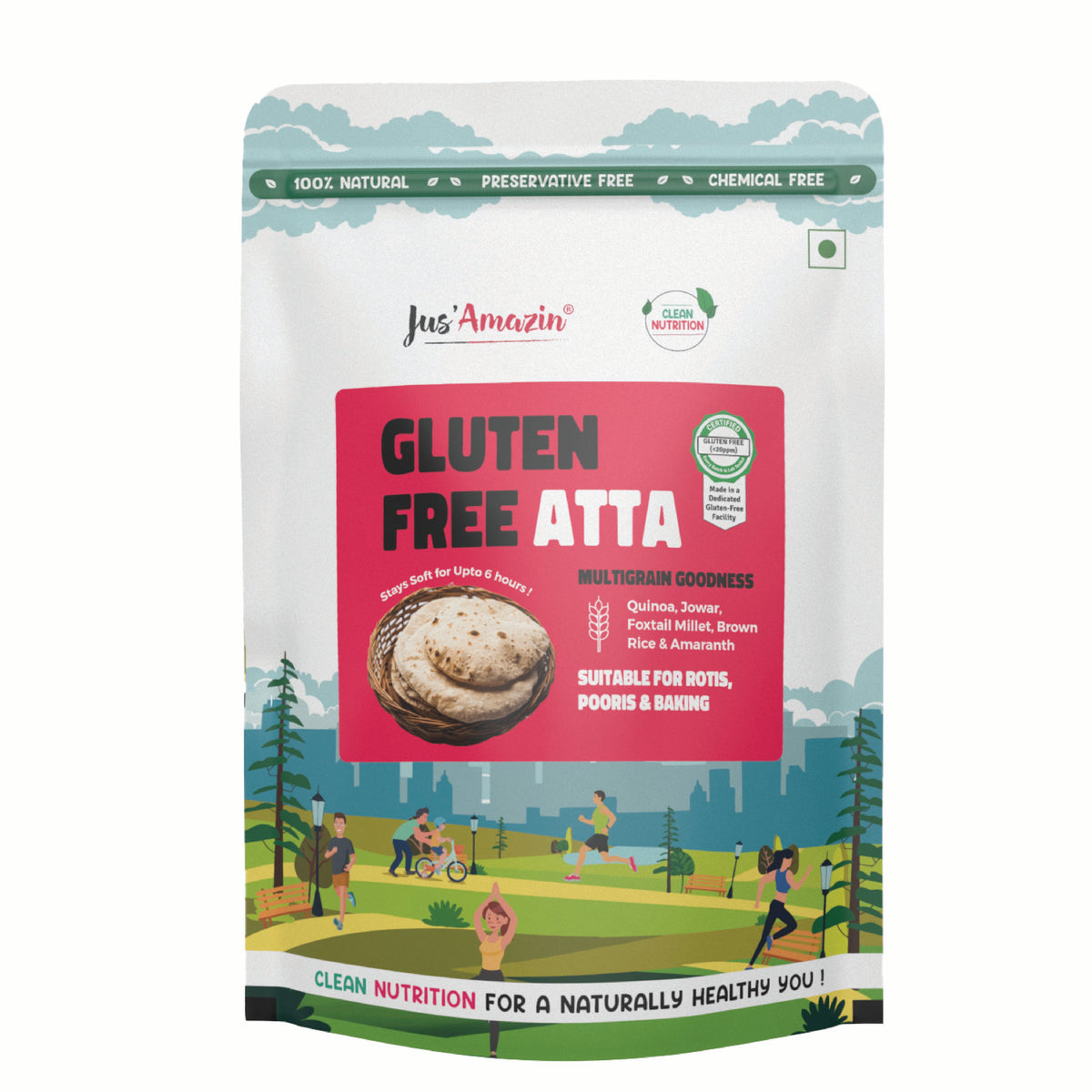 Gluten-Free Atta | Lab Certified and Safe | Buy Online Now – Jus Amazin