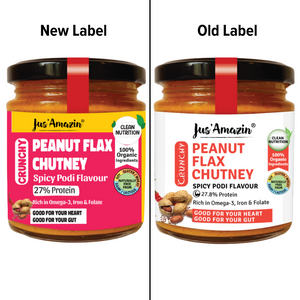 Peanut Flax Chutney | Fusion Of Peanut & Flax, Spicy Podi - 200 g