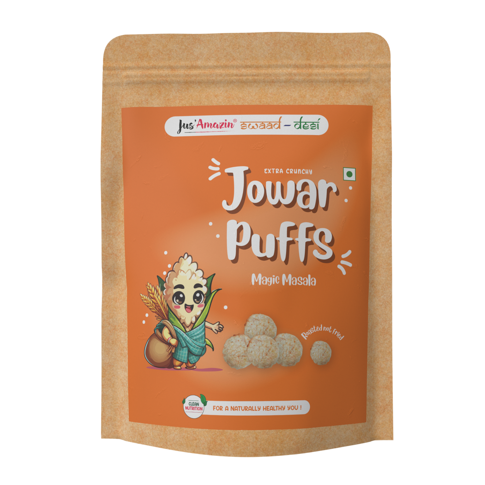 Crunchy Jowar Puffs- Magic Masala |Baked-Not Fried| Multi-Pack (60g x 4Nos.)