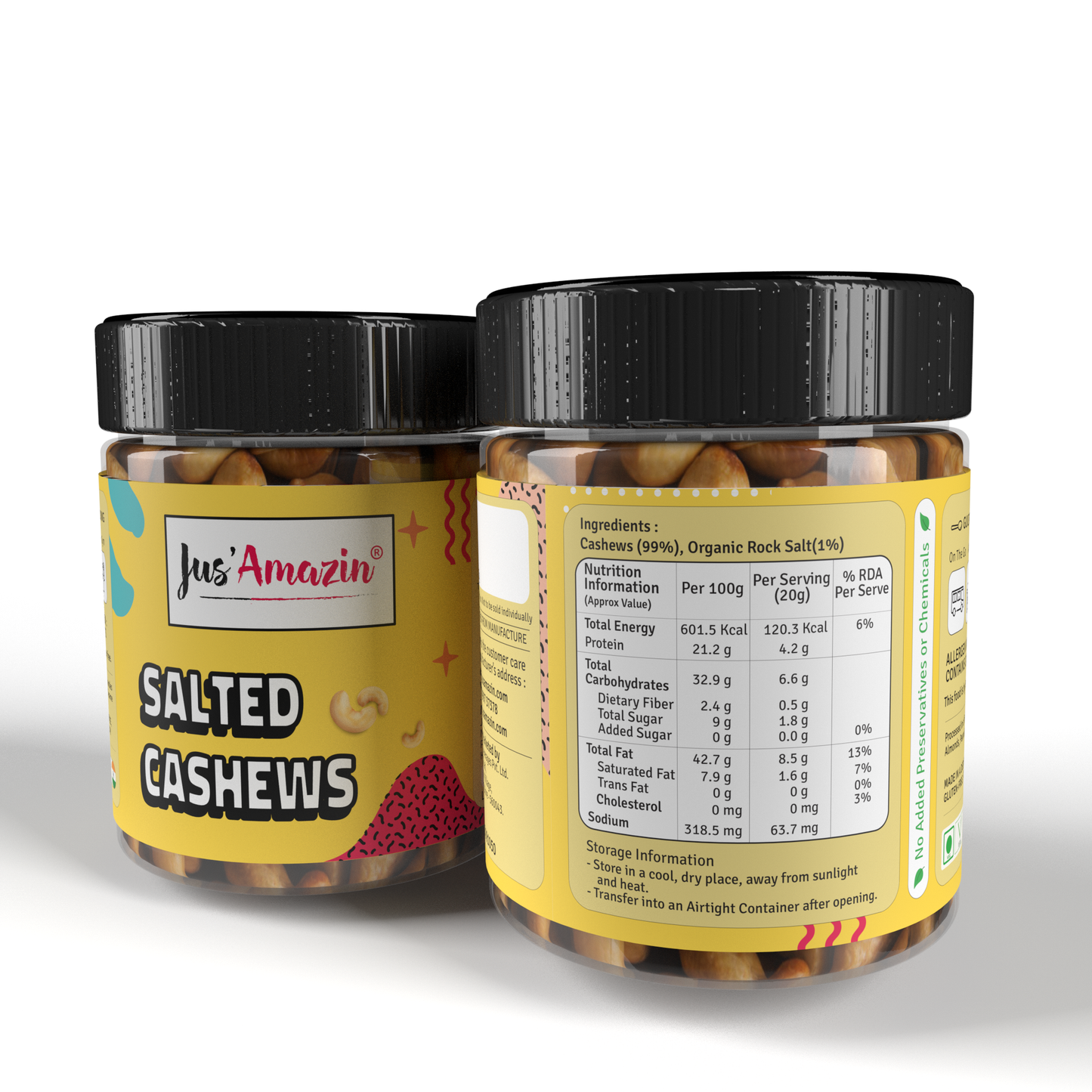 Box Jus Jus Amazin’s Funky Gift box of Healthy Nuts for Gifting | Roasted Nuts