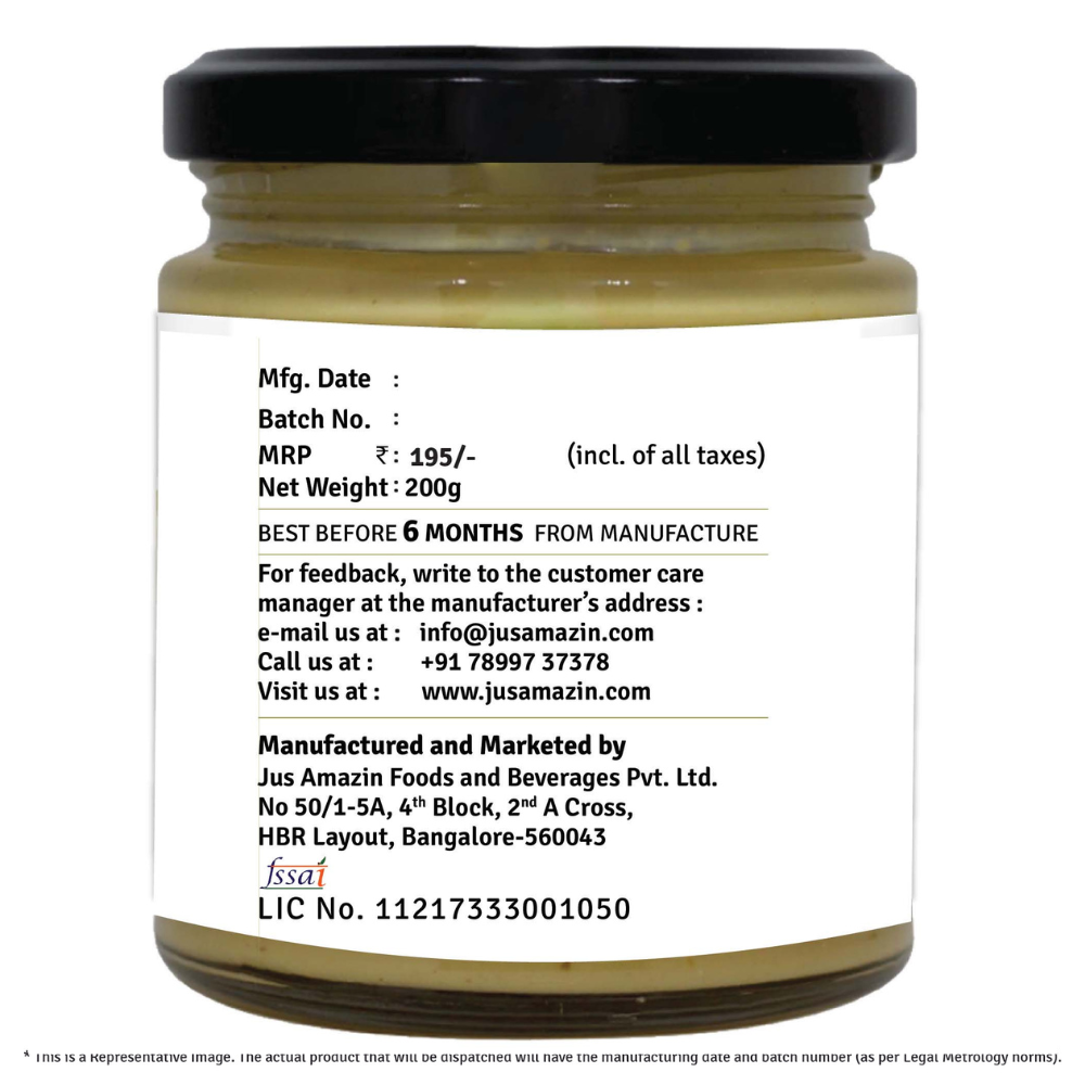 
                  
                    Crunchy Organic Peanut Butter - Unsweetened (200g Glass Jar) |100% Organic Peanuts, & nothing else !
                  
                