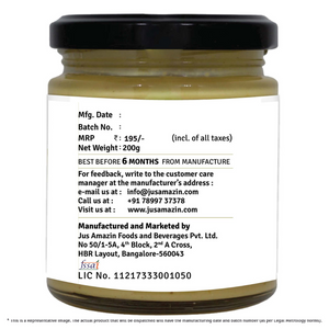 Crunchy Organic Peanut Butter - Unsweetened |100% Organic Peanuts, & nothing else ! - 200 g