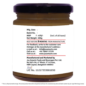 Almond Butter Dark Choco with Anti-oxidant Rich Organic Raw Cacao & Jaggery - 200 g