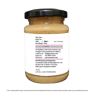 Almond Butter with Crunchy Whole Flax Seeds (Rich in Omega-3) - 125 g
