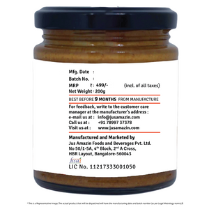 Hazelnut Spread Crunchy (200g) – Choco Mania | 4X Less Sugar & 3X More Protein | 80% Nuts & Raw Cacao