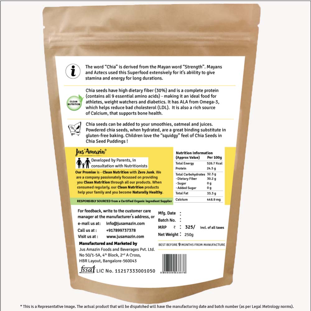
                  
                    100% Organic Chia Seeds - 250 g
                  
                