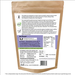 Roasted Organic Flax Seeds - 250 g