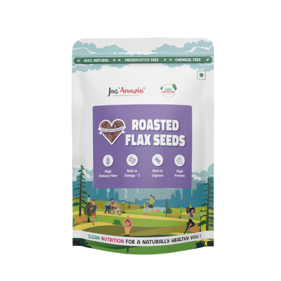 Roasted Organic Flax Seeds - 500 g