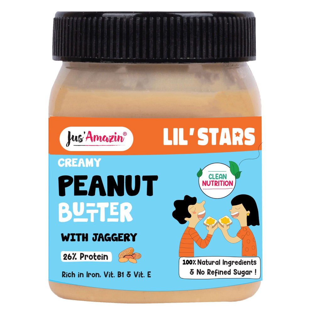 
                  
                    Lil' Stars Creamy Peanut Butter with Jaggery - 325g
                  
                