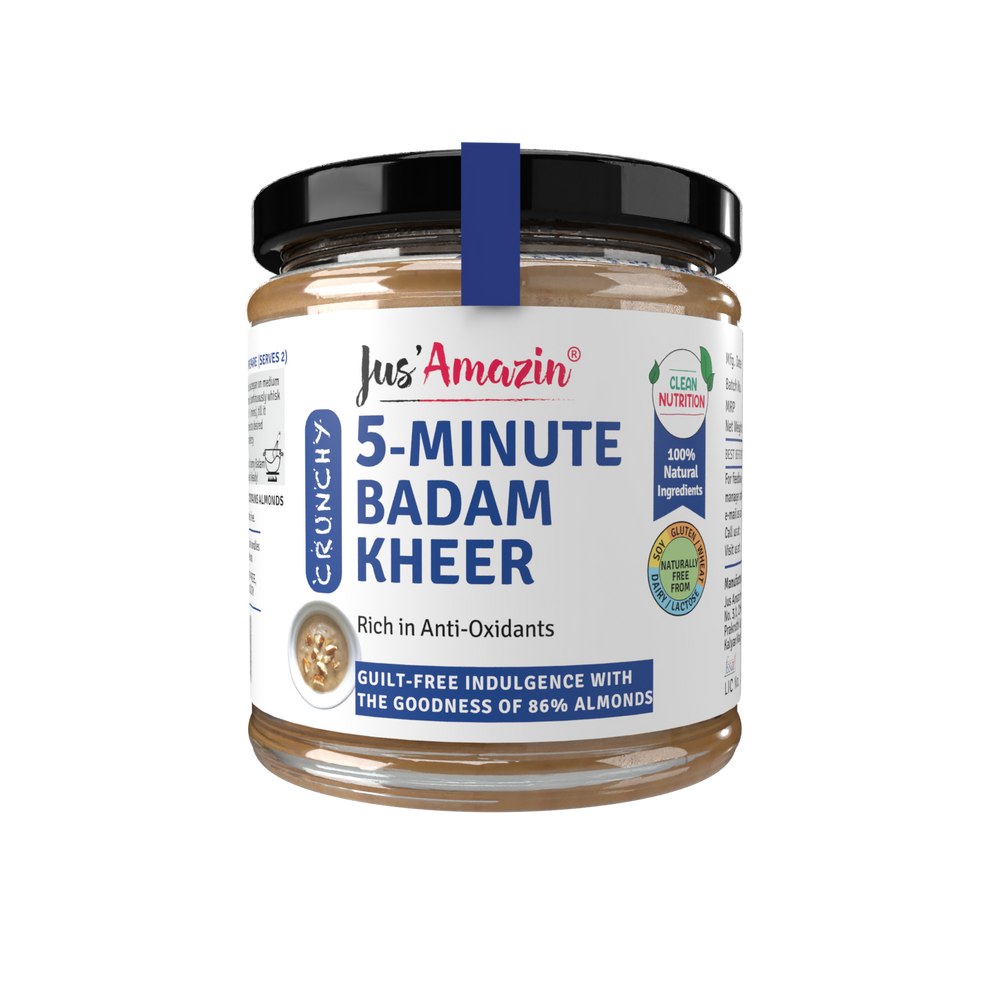5-Minute Badam Kheer (200g Glass Jar) | Only 4 Ingredients, 100% Natural | 86% Almonds | Zero Additives | Vegan & Dairy Free