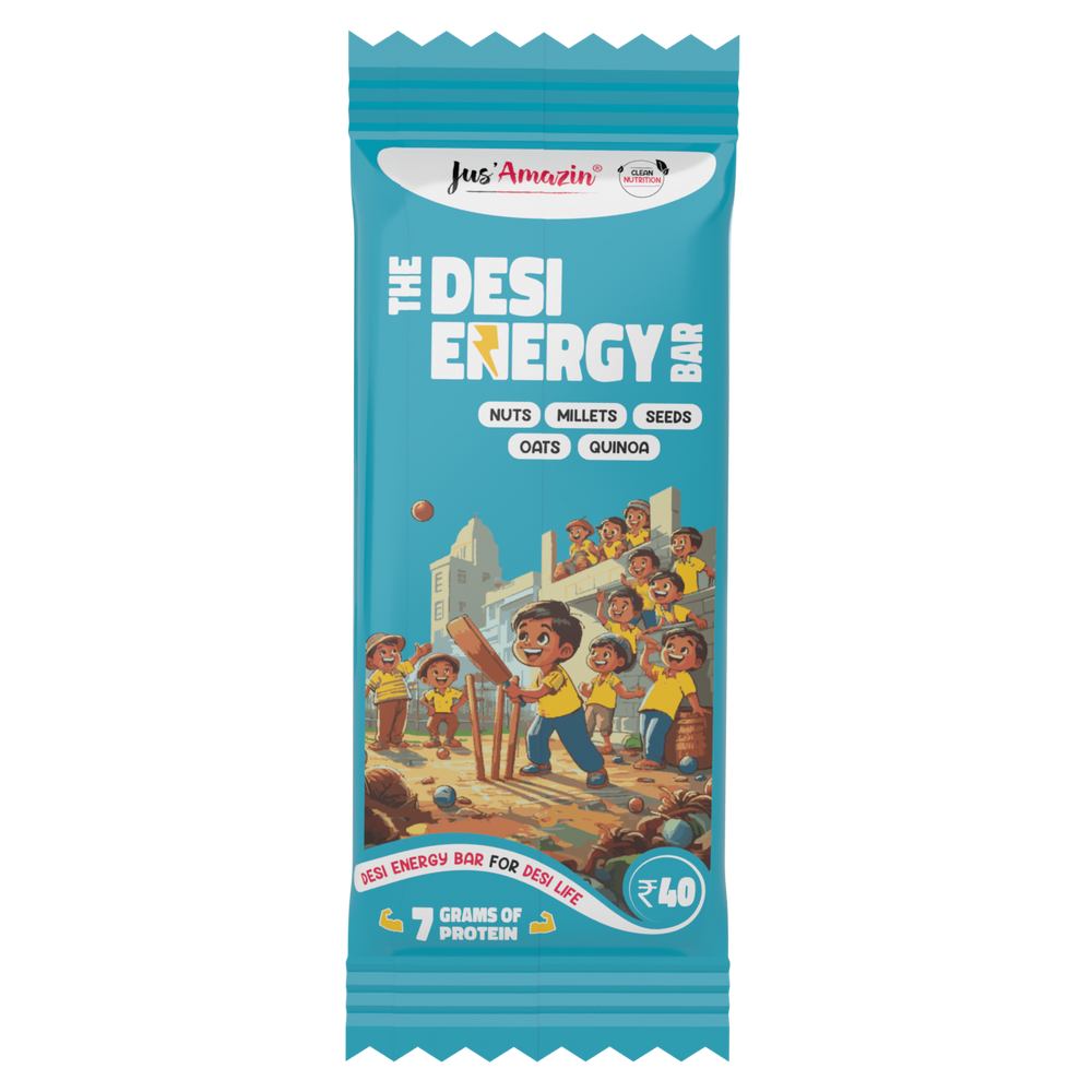 Desi Energy Bar-40 g-( Pack of 5) |Nuts | Millets | Seeds | Oats | Quinoa| Complete-Wholesome Snack – Energy Bar| 7 Grams of Protein