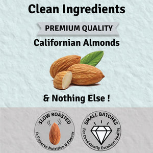 Almond Butter - Unsweetened | 25% Protein | 100% Almonds | Zero Additives | 100% Natural - 125 g