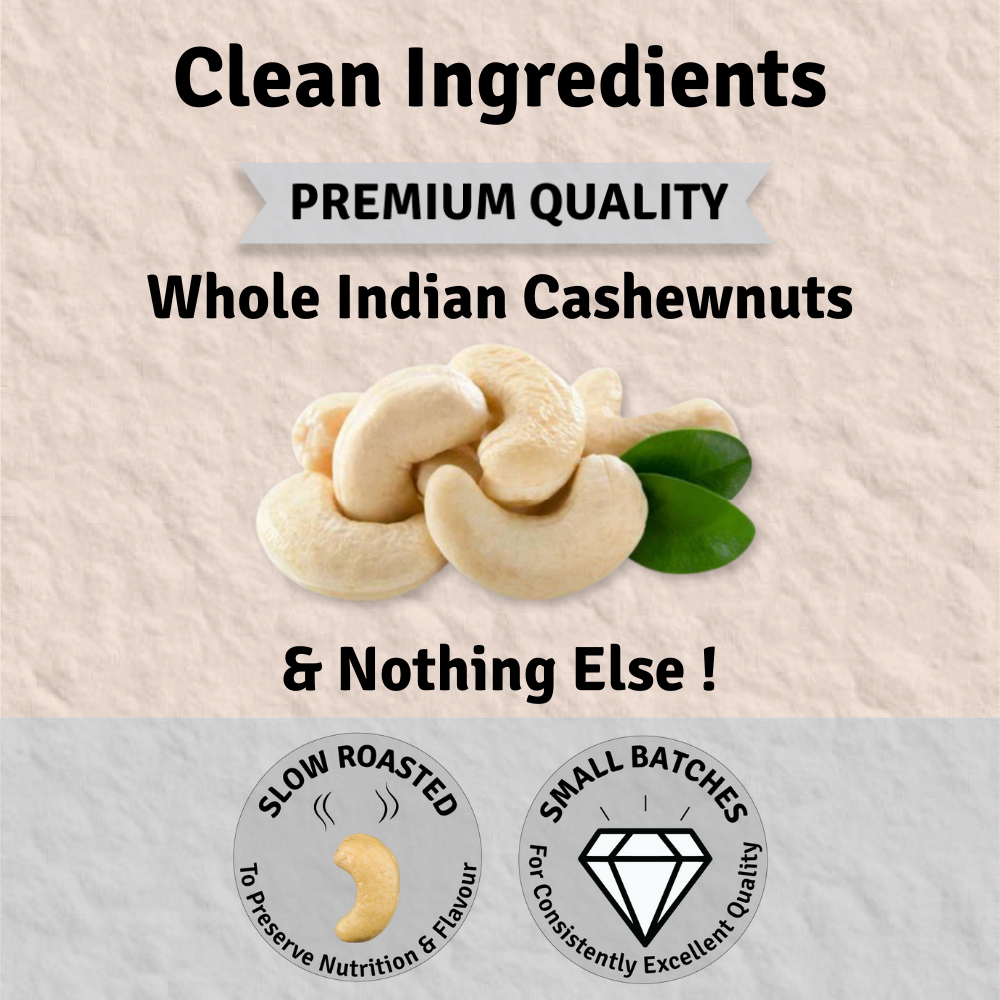 
                  
                    Cashewnut Butter Unsweetened (200g Glass Jar) | 100% Sugar-free
                  
                