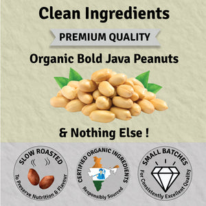 Organic Peanut Butter Unsweetened | 100% Organic Ingredients | 31% Protein - 125 g