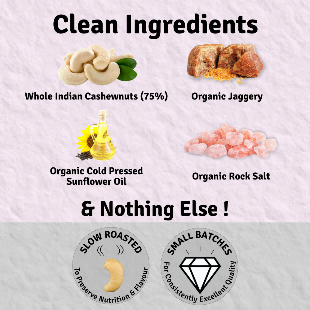 
                  
                    Cashewnut Butter | Cashewnut, Organic Jaggery & Organic Rock Salt - 125 g
                  
                