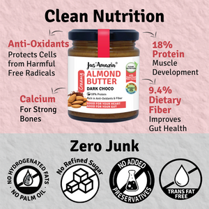 Almond Butter Dark Choco with Anti-oxidant Rich Organic Raw Cacao & Jaggery - 200 g