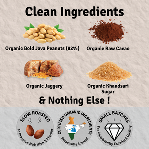 Organic Peanut Butter Choco Delight With Anti-Oxidant Rich Organic Cacao - 125 g