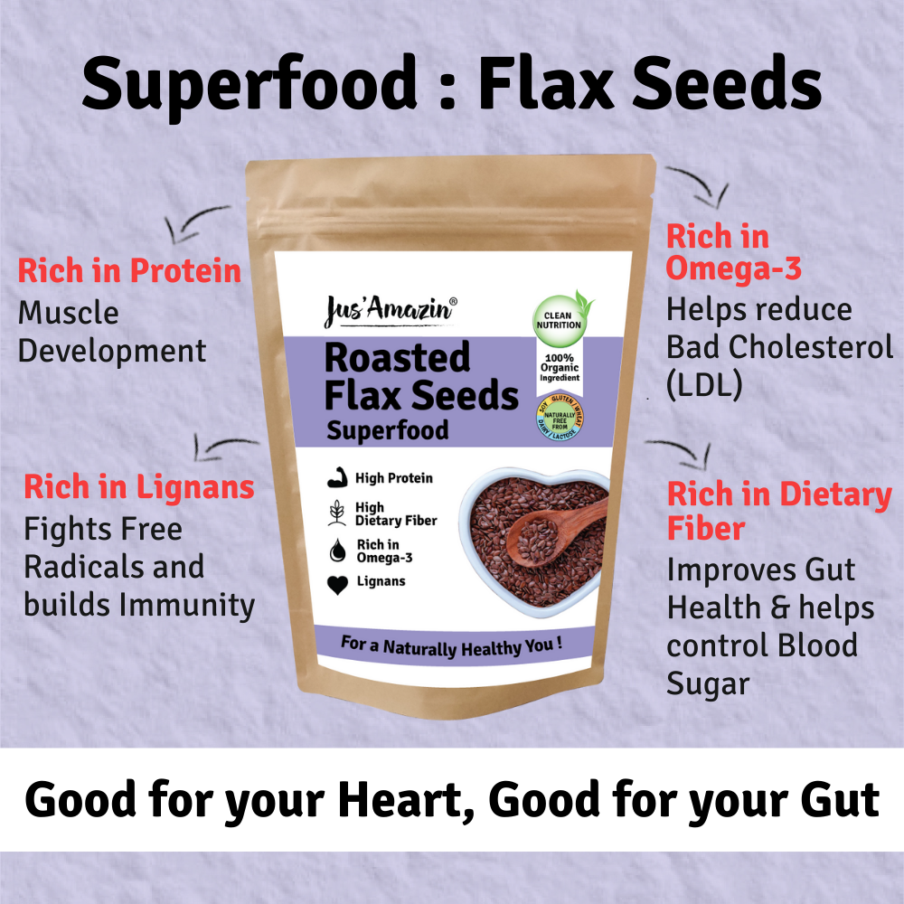 
                  
                    Roasted Organic Flax Seeds - 500 g
                  
                