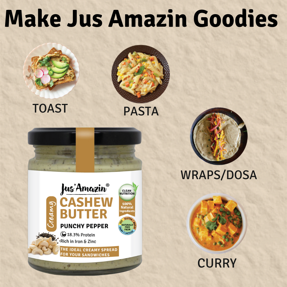 
                  
                    Cashewnut Butter - Punchy Pepper (200 g Glass Jar) | Organic Pepper
                  
                