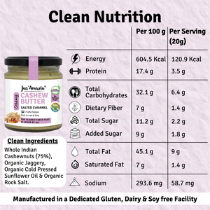 Cashewnut Butter | Cashewnut, Organic Jaggery & Organic Rock Salt - 200 g