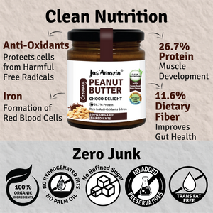 Organic Peanut Butter Choco Delight With Anti-Oxidant Rich Organic Cacao - 125 g
