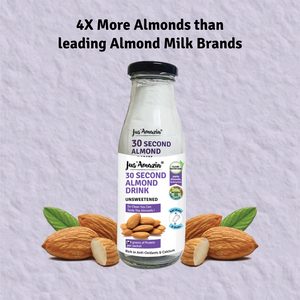 30-Second Almond Drink Unsweetened (5 X 25g sachets) | 6g Protein Per Serving | With Bottle