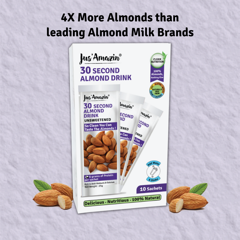 30-Second Almond Drink Unsweetened (10 X 25g sachets) | 6g Protein Per Serving