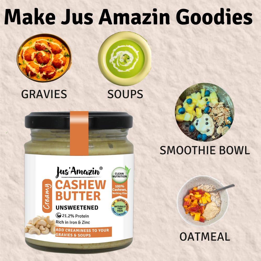 
                  
                    Cashewnut Butter Unsweetened (200g Glass Jar) | 100% Sugar-free
                  
                