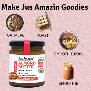 Almond Butter Dark Choco with Anti-oxidant Rich Organic Raw Cacao & Jaggery - 200 g