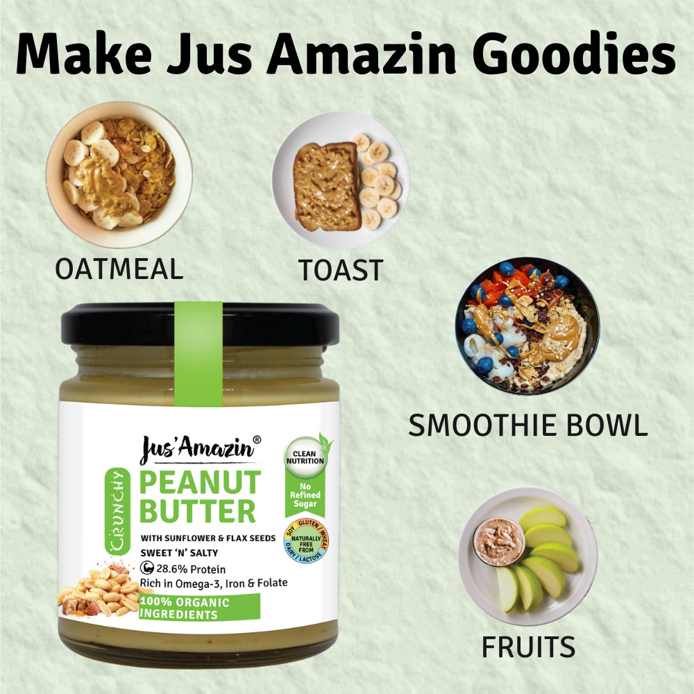 
                  
                    Organic Peanut Butter With Crunchy Whole Flax and Sunflower Seeds - 200 g
                  
                